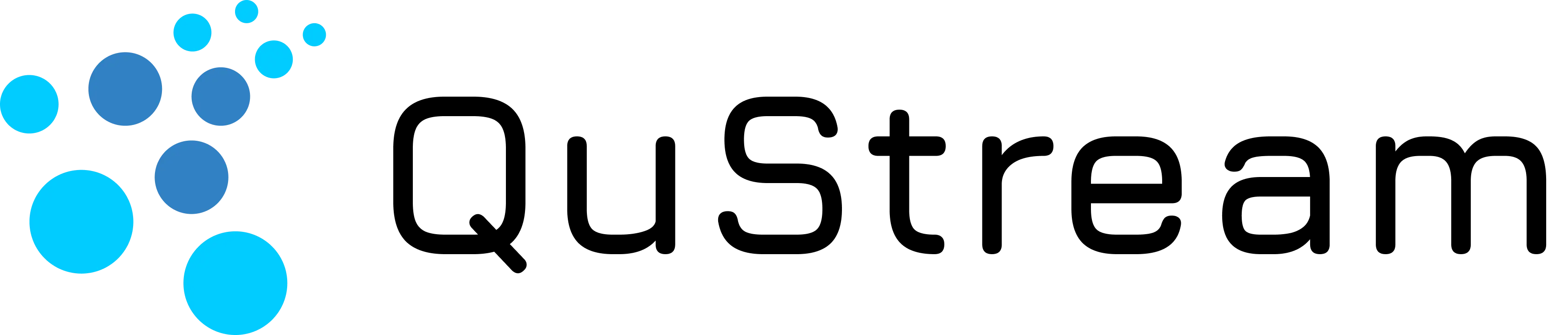 QuStream Logo - Horizontal (Black)